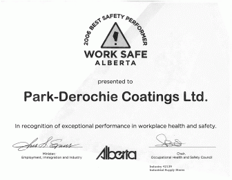 Best Safety Performer 2006 Award